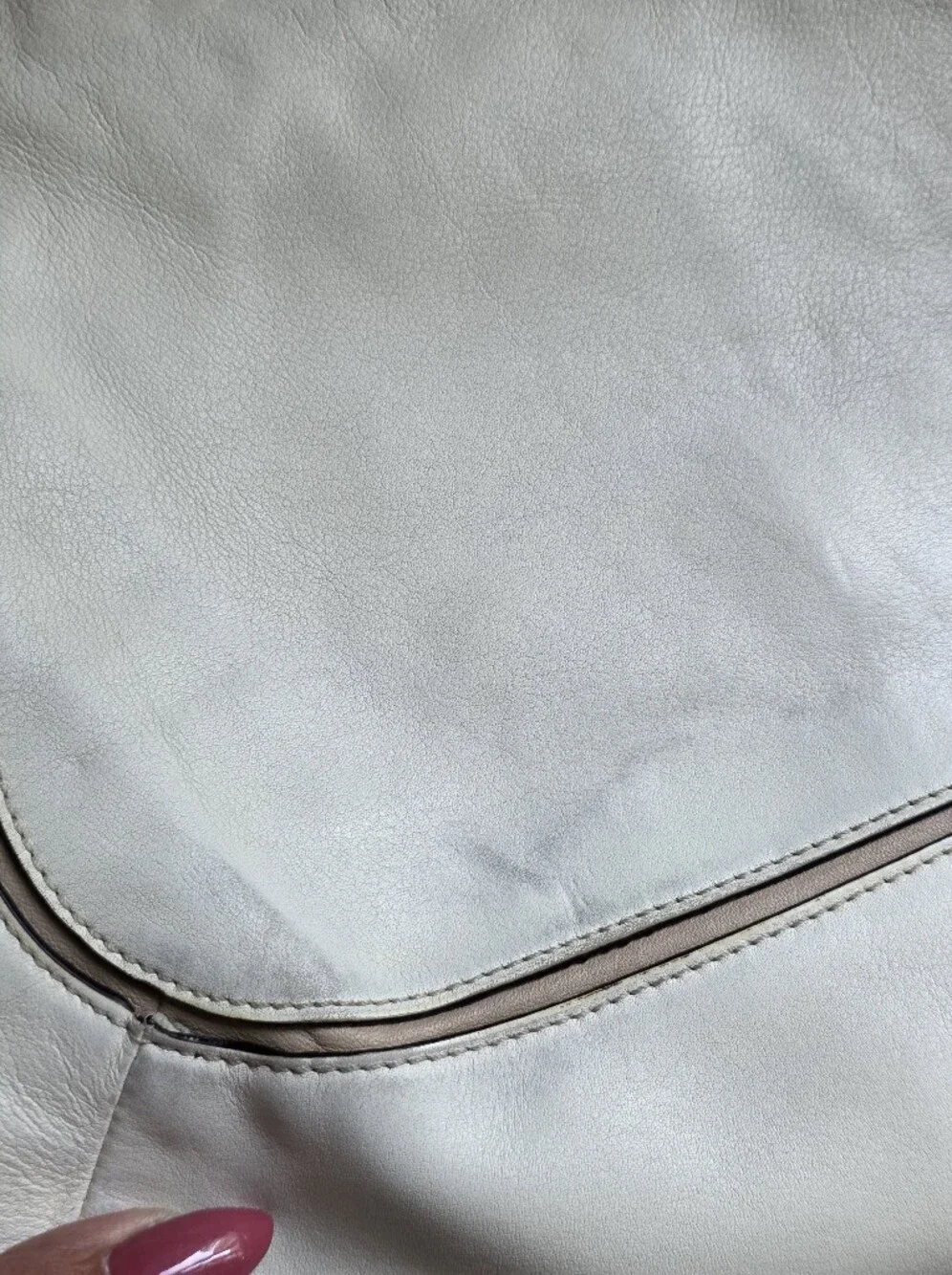 Coach F22509 Kristin Spectator Y2K Hobo White Tan Snake Embossed Leather Bag